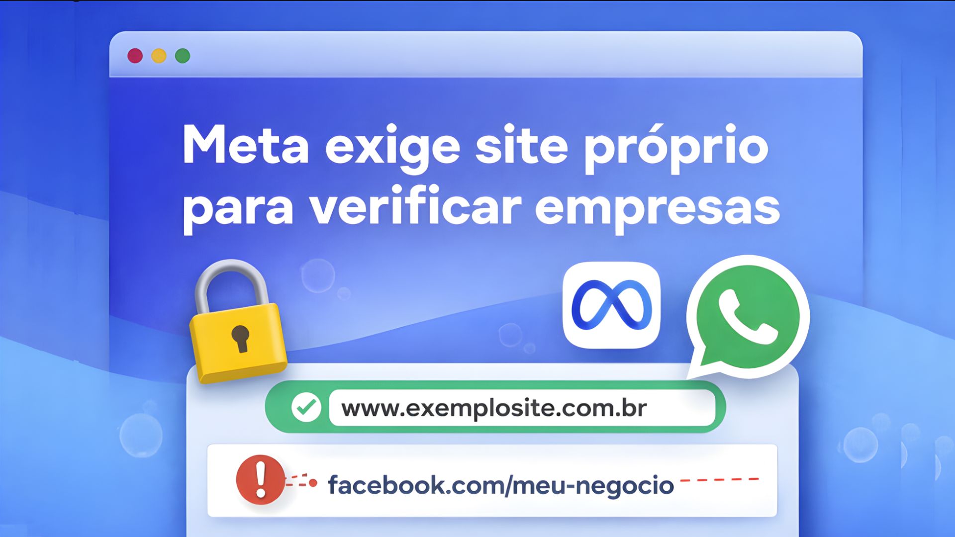 Meta exige site próprio para verificar empresas