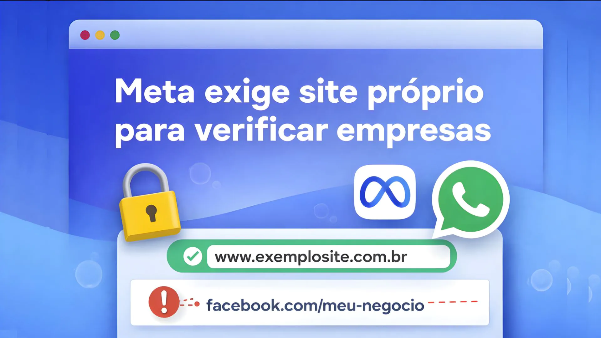 Meta exige site próprio para verificar empresas